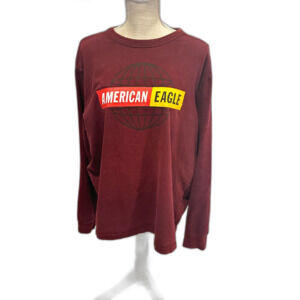 Men's American Eagle Long Sleeve T-Shirt - XL - Maroon